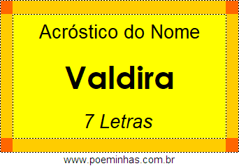 Acróstico de Valdira