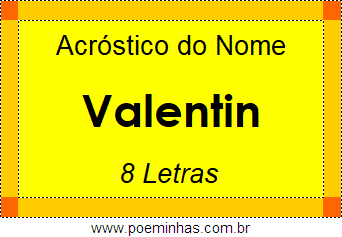 Acróstico de Valentin