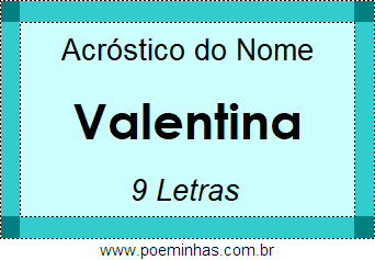 Acróstico de Valentina