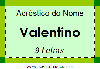 Acróstico de Valentino