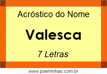 Acróstico de Valesca