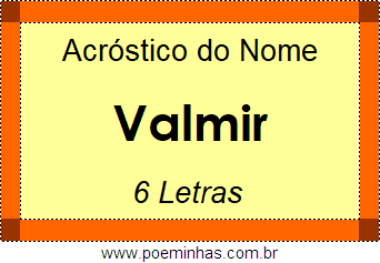 Acróstico de Valmir