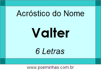 Acróstico de Valter