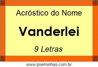 Acróstico de Vanderlei