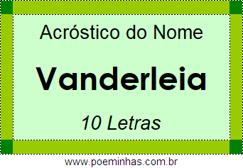 Acróstico de Vanderleia