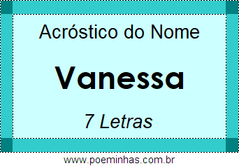 Acróstico de Vanessa