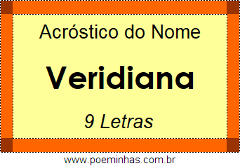 Acróstico de Veridiana