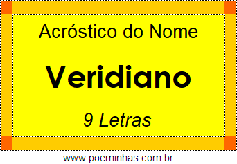 Acróstico de Veridiano