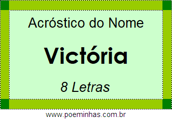 Acróstico de Victória