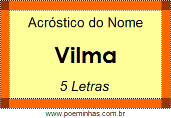 Acróstico de Vilma