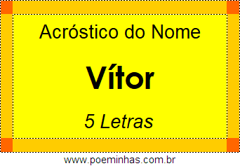 Acróstico de Vítor