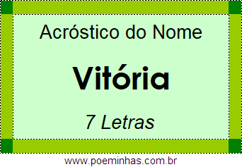 Acróstico de Vitória