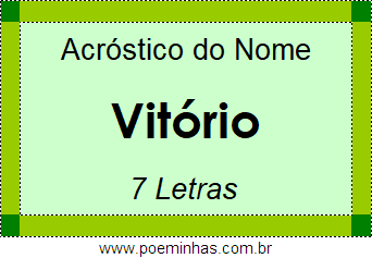 Acróstico de Vitório