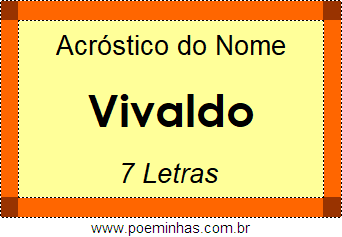 Acróstico de Vivaldo