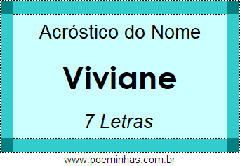 Acróstico de Viviane