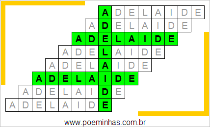 Acróstico de Adelaide