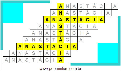 Acróstico de Anastácia