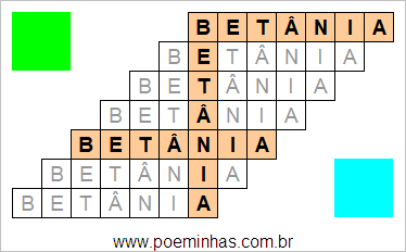 Acróstico de Betânia