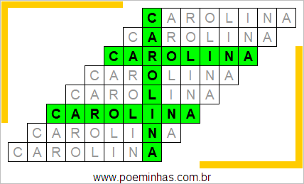 Acróstico de Carolina