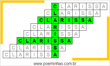 Acróstico de Clarissa