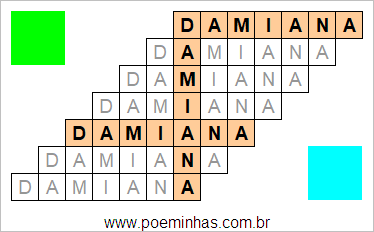 Acróstico de Damiana