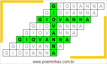 Acróstico de Giovanna