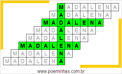 Acróstico de Madalena