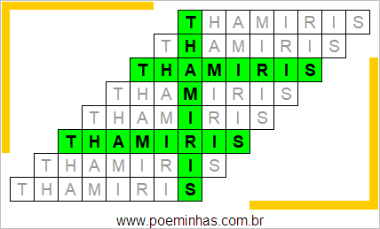 Acróstico de Thamiris