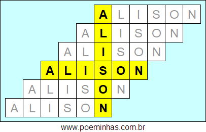 Acróstico de Alison