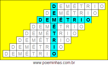 Acróstico de Demétrio