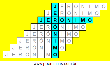 Acróstico de Jerônimo