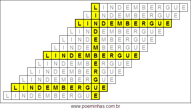 Acróstico de Lindembergue