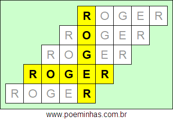 Acróstico de Roger