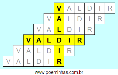 Acróstico de Valdir