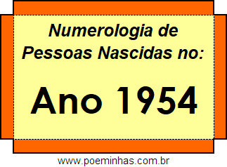Numerologia de Quem Nasceu no Ano 1954