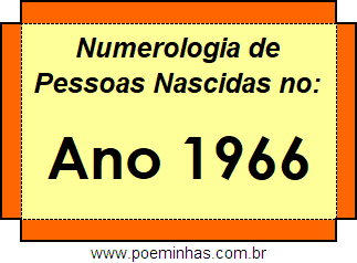 Numerologia de Quem Nasceu no Ano 1966