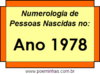 Numerologia de Quem Nasceu no Ano 1978