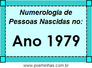 Numerologia de Quem Nasceu no Ano 1979