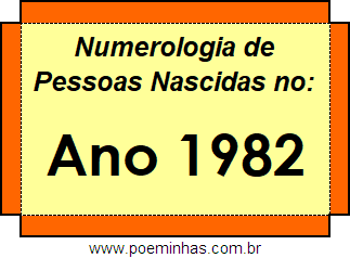 Numerologia de Quem Nasceu no Ano 1982