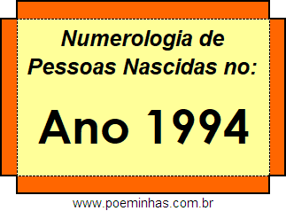 Numerologia de Quem Nasceu no Ano 1994
