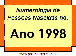 Numerologia de Quem Nasceu no Ano 1998