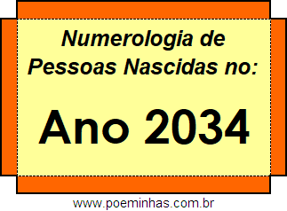 Numerologia de Quem Nasceu no Ano 2034