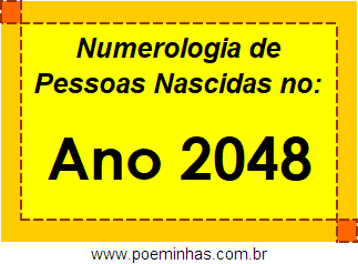Numerologia de Quem Nasceu no Ano 2048