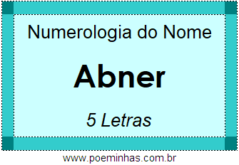 Numerologia do Nome Abner