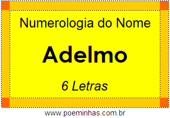 Numerologia do Nome Adelmo
