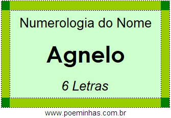 Numerologia do Nome Agnelo