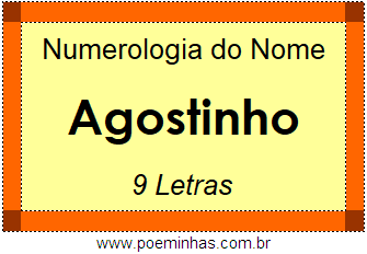 Numerologia do Nome Agostinho