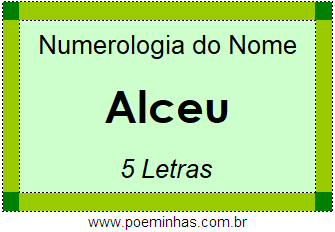 Numerologia do Nome Alceu