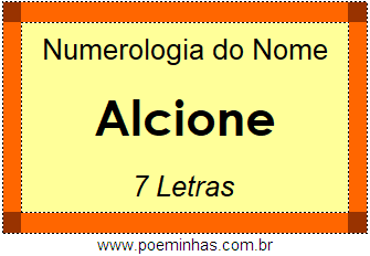 Numerologia do Nome Alcione