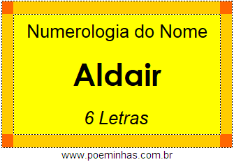 Numerologia do Nome Aldair